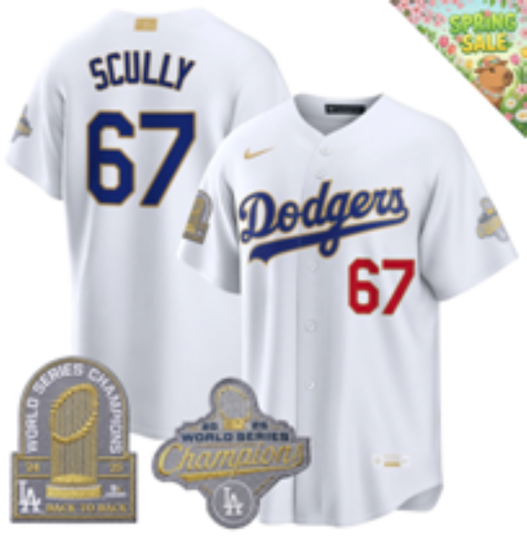 Men 2026 Los Angeles Dodgers #67 Scully  white Game Nike MLB Jersey 0504002